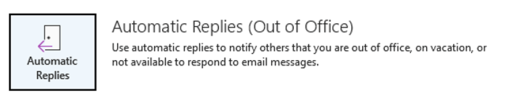 Automatic Replies (Out of Office)