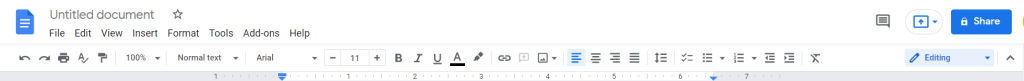Google Docs Interface